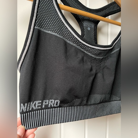 🛑SOLD Nike Sports Bra Black Dri-Fit Pro Classic Hypercool Limitless Large - Picture 5 of 8